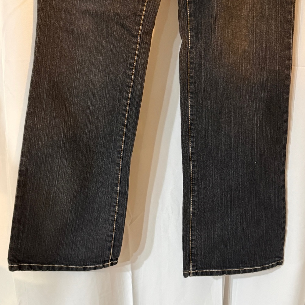 Y2K Canyon River Blues Black Flare Jeans Size 10 Stretch Bootcut - Picture 4 of 13